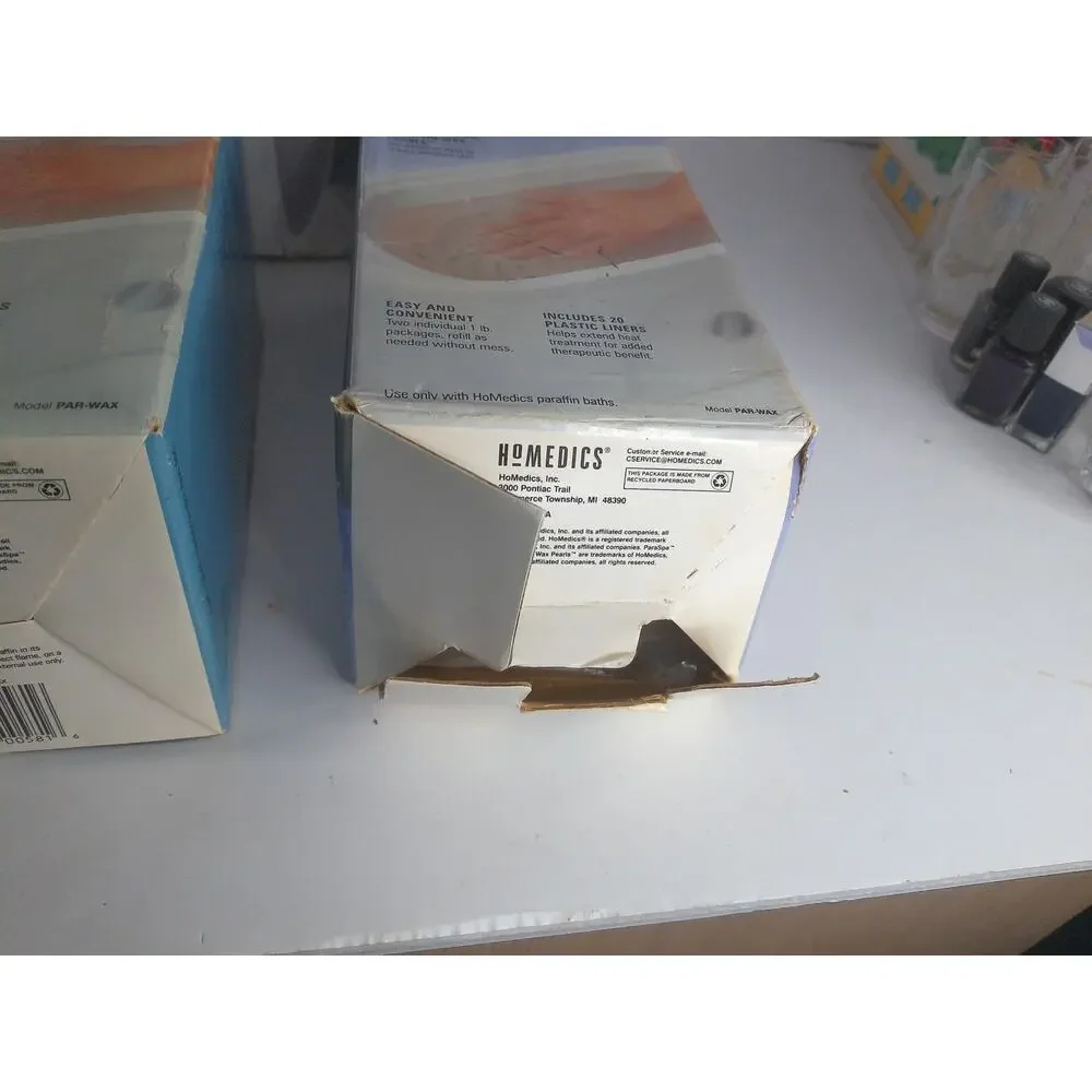 Vintage Homedics Paraspa Mini Paraffin Bath Par-100 With 2 Pound Box Refills
